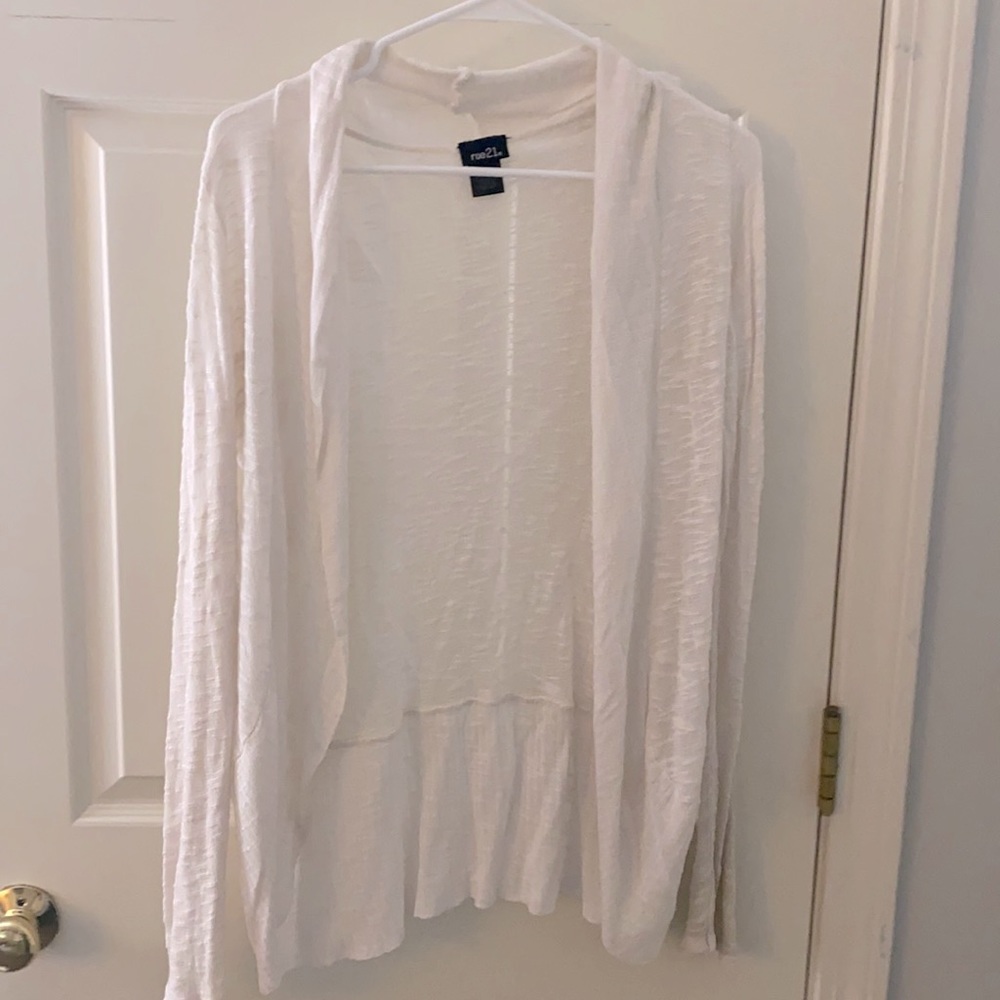 White cardigan